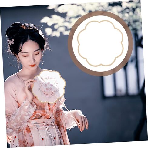 ERINGOGO DIY Handheld Fan Hoop 4pcs Fan Making Frame Bride Accessories Chinese Style in Saudi Arabia
