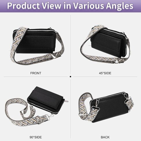 Uxcell Small Crossbody المحافظ للنساء ، حقيبة يد المحفظة مع محفظة العملة المعدنية in Saudi Arabia