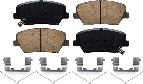 Detroit Axle - Front Brake Kit for 2016-2020 Kia Sorento 2017-2018 Santa Fe Sport, 2019 Drilled and Slotted Disc Brake Rotors Ceramic Brakes Pads with Hardware Replacement : 12.60" inch Rotors in Saudi Arabia