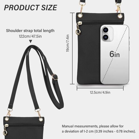 Cell Phone Purse, PU Leather Phone Bag Cell Phone Wallet for Women and Girls, Crossbody Phone Purse for Shopping in Saudi Arabia
