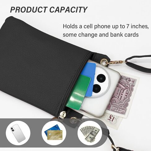 Cell Phone Purse, PU Leather Phone Bag Cell Phone Wallet for Women and Girls, Crossbody Phone Purse for Shopping in Saudi Arabia