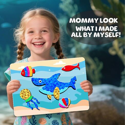 مجموعة الفنون والحرف اليدوية من ZMLM للأطفال: هدية على شكل كوكب فني من رقائق الفويل للفتيات بعمر 4 5 6 7 8 9 سنوات، لوازم فنية خالية من الفوضى للأطفال، مجموعات أنشطة السفر، هدايا عيد الميلاد والهالوين in Kuwait