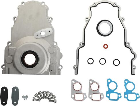 12600326 Front Timing Cover with Gasket kit Compatible with GMC LS LS LS2 LS3 4.8L 5.3L 6.0L 6.2L Engines 12633906 in Kuwait