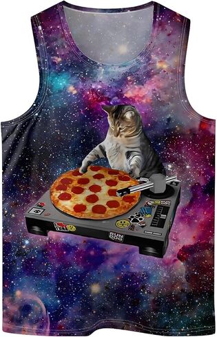 زرقاء الفيل للرجال يتصدرون الصيف بلا أكمام تي شيرت القمصان الشاطئية الشاطئية الشاطئ. in Kuwait