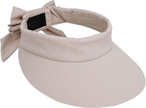 Livingston Women's Packable Wide Brim SPF 50+ UV Protection Sun Visor Hat w/Bow in Saudi Arabia