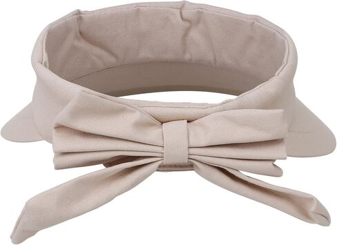 Livingston Women's Packable Wide Brim SPF 50+ UV Protection Sun Visor Hat w/Bow in Saudi Arabia
