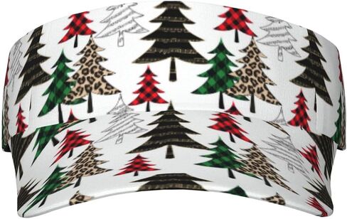 Christmas Snowflake Plaid Sport Sun Visor Hat Adjustable Empty Top Baseball Cap Visor Cap Xmas Hats for Women Men in Saudi Arabia