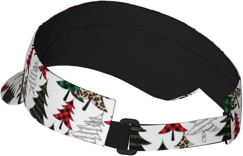Christmas Snowflake Plaid Sport Sun Visor Hat Adjustable Empty Top Baseball Cap Visor Cap Xmas Hats for Women Men in Saudi Arabia