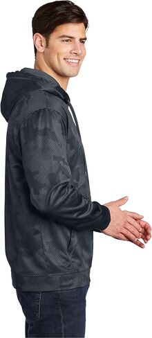 SPORT-TEK Men's Sport Wick CamoHex Fleece Hooded Pullover in Saudi Arabia