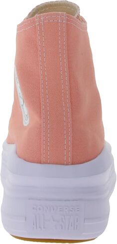 حذاء رياضي Chuck Taylor All Star Move Hi من القماش الكتاني للجنسين من Converse - نمط إغلاق برباط - فلامنغو/أبيض/أبيض 11 in Saudi Arabia