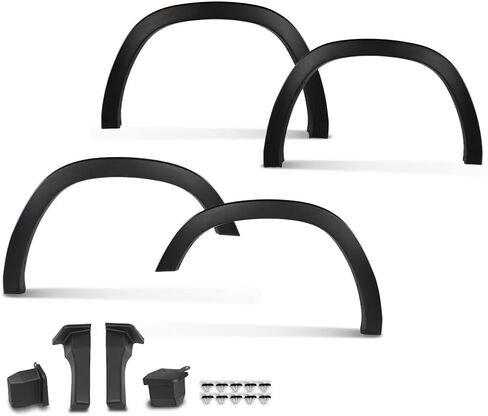 PIT66 Fender Flares 4PCS Compatible with Dodge Ram 1500 2019-2024, Not Fit 1500 Classic & Rebel & TRX Models Smooth Matte Black in Saudi Arabia