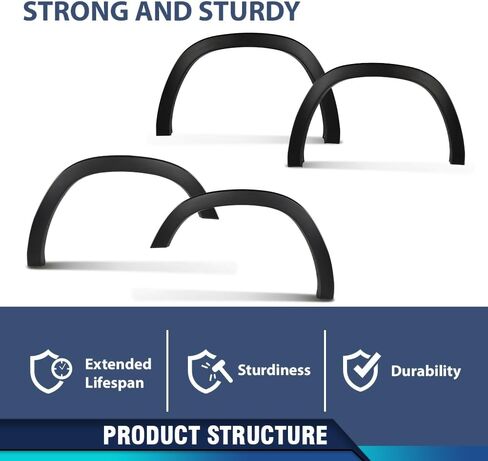 PIT66 Fender Flares 4PCS Compatible with Dodge Ram 1500 2019-2024, Not Fit 1500 Classic & Rebel & TRX Models Smooth Matte Black in Saudi Arabia