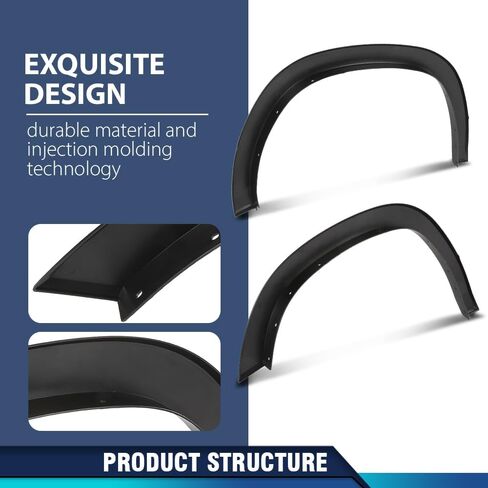PIT66 Fender Flares 4PCS Compatible with Dodge Ram 1500 2019-2024, Not Fit 1500 Classic & Rebel & TRX Models Smooth Matte Black in Saudi Arabia