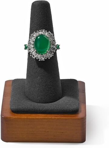Single Finger Solid Wood Ring Display Stand Jewelry Showcase Display Holder for Ring(Grey) in Saudi Arabia
