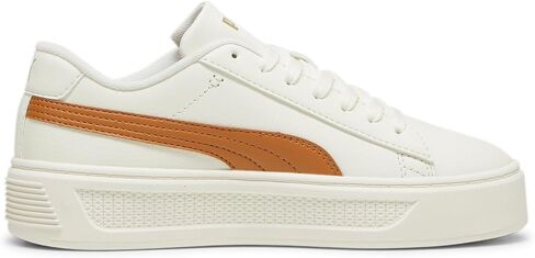 PUMA Women's Smash Platform V3 Sneaker, Warm White-Caramel Latte Gold, 5.5 in Saudi Arabia