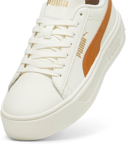 PUMA Women's Smash Platform V3 Sneaker, Warm White-Caramel Latte Gold, 5.5 in Saudi Arabia