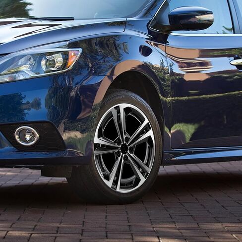 18 "18 × 7.5 في عجلة السبائك لنيسان سينترا SR 2020 2021 2022 2023 Machined Black OEM RIMP RIM （One Pack) in Kuwait