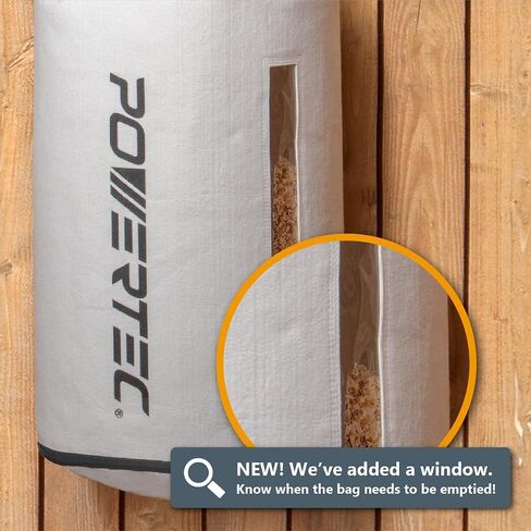 POWERTEC Dust Collector Bag w/ 5" Band Clamp Kit, 1 Micron Dust Bag & 4-3/4" to 5-1/4" Dust Collector Band Clamp for Wen, Shop Fox, Grizzly, Rockler, Delta, and POWERTEC DC5371/ 5372 (70403) in Saudi Arabia