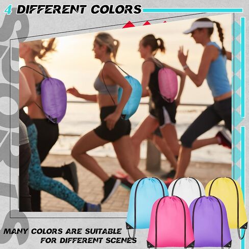 40 Pcs 17 oz Plastic Water Bottles Bulk and Drawstring Backpack Set Reusable Flip Top Leakproof Sports Water Bottles with Handle Strap Cinch Gym Drawstring Bags for Summer School Gym Travel in Kuwait