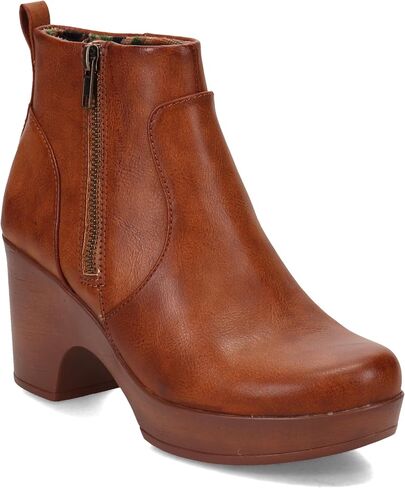 b.o.c. Womens Blakelynn Faux Leather Platform Ankle Boots Brown 8 Medium (B,M) in Saudi Arabia