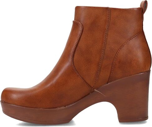 b.o.c. Womens Blakelynn Faux Leather Platform Ankle Boots Brown 8 Medium (B,M) in Saudi Arabia