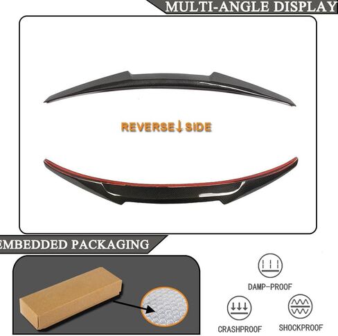 McArcar Kit Carbon Carbon Carbon Trunk Spoiler for BMW 4 Series F36 Gran Coupe 2014-2019 420i 428i 435i 440i 4door bood boot lid highkick wing lip factory outlet (type i) in Saudi Arabia