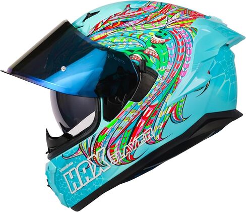 Hax Obsidian Pro Full Face Face Dual Visor Compe Proyticlecle Helmet لدراجة شارع الدراجات النارية مع Pinlock Ready Dot معتمدة من اللون الوردي M. in Kuwait