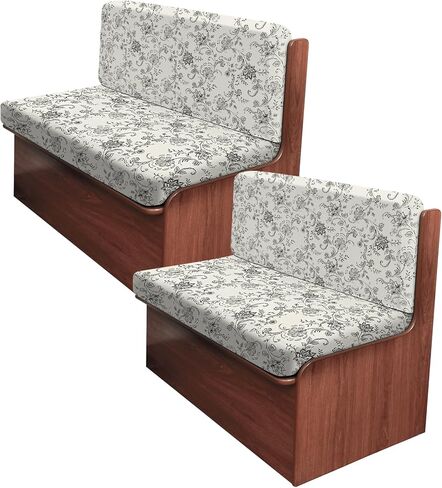 Leather Look RV Camper Cantete Cushion Coushion ، ووسادة أريكة RV قابلة للغسل تغطي مقاعد مقاعد مقاعد CANETTE مقاعد قابلة للتمديد (غطاء مسند الظهر وغطاء مقعدان ، بني) in Kuwait
