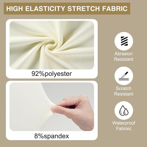 100 PCS CARCH CARCH ANCHERS Universal Polyester SPANDEX CORVERS SLIPCOVERS FOR PARKING FART FRATH CARRESS (WHITE) in Kuwait