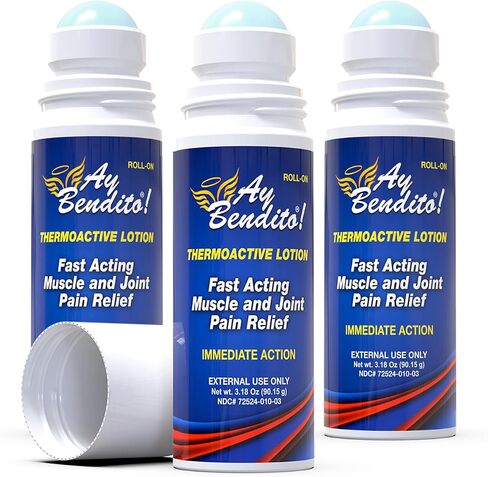 Roll-on Cooling Pain Reliever Gel for Muscle, Joint, and Back Pain. Fast Acting and Long Lasting - 3 Pack in Saudi Arabia