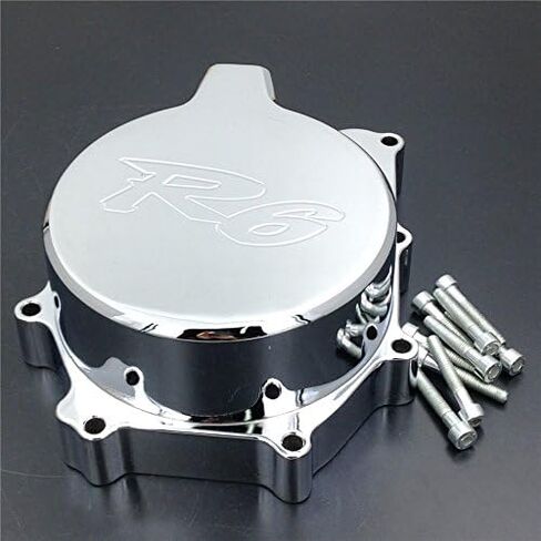 XKMT-Bilet Motor Engine Stator Cover متوافق مع YZF R6 YZF-R6 1999-2002 الجانب الأيسر لكروم [B00YYSKBS0] in Saudi Arabia