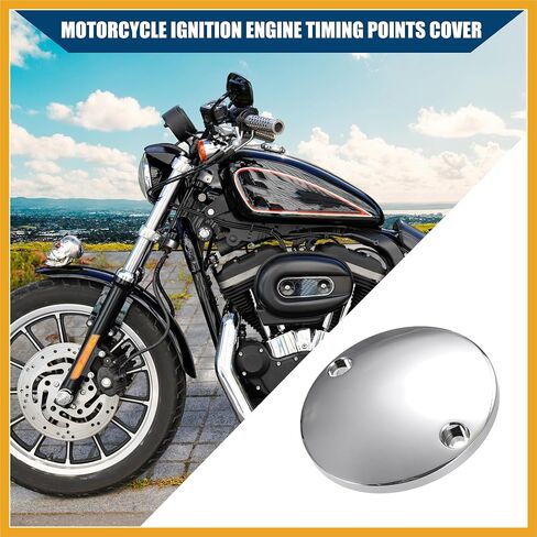 Ignition Engine Timing Points Cover for Harley-DAVIDSON 1971-1999 / Inner/Durable Aluminum Alloy / 1 Pcs Silver Tone Replacement in Saudi Arabia