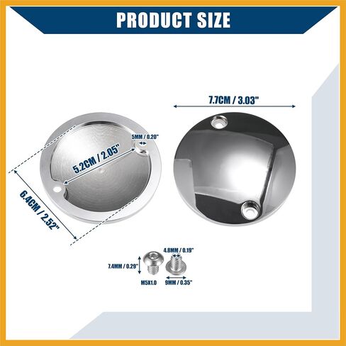 Ignition Engine Timing Points Cover for Harley-DAVIDSON 1971-1999 / Inner/Durable Aluminum Alloy / 1 Pcs Silver Tone Replacement in Saudi Arabia