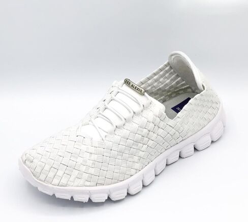Women's Danielle Breathable Lightweight Flexible Casual Comfortable Woven Sneakers | Slip-On Design, Blue Multi, 9.5 in Saudi Arabia