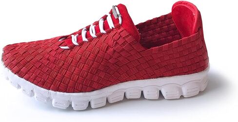 Women's Danielle Breathable Lightweight Flexible Casual Comfortable Woven Sneakers | Slip-On Design, Blue Multi, 9.5 in Saudi Arabia