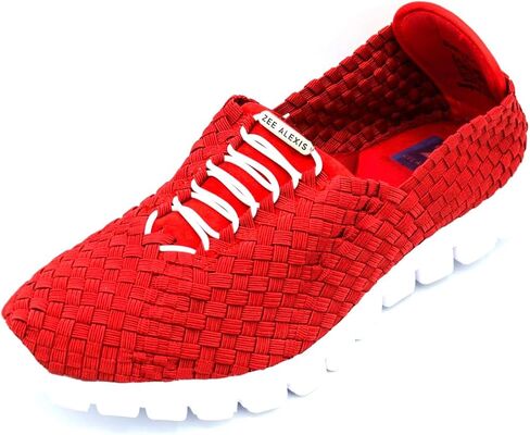 Women's Danielle Breathable Lightweight Flexible Casual Comfortable Woven Sneakers | Slip-On Design, Blue Multi, 9.5 in Saudi Arabia