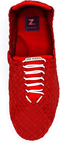 Women's Danielle Breathable Lightweight Flexible Casual Comfortable Woven Sneakers | Slip-On Design, Blue Multi, 9.5 in Saudi Arabia