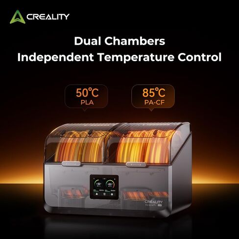 مجفف خيوط Creality Space Pi Filament Plus، 2 لفات صندوق تجفيف خيوط الطابعة ثلاثية الأبعاد مع تسخين سريع، التحكم في درجة الحرارة، حامل تخزين مجفف الشعيرات لـ 1.75/2.85 مم PLA PETG ABS TPU PA in Kuwait