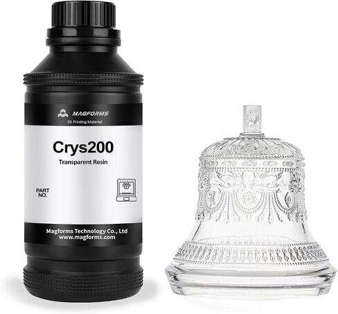 High Clear 3D Printer Resin Crys100, 405nm UV-Curing Resin with Ultra High Transparency and Strength, Fast Curing Transparent Photopolymer Resin for LCD DLP 3D Printing (Crys100 Clear, 1000g) in Saudi Arabia