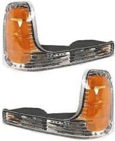2pcs Signal Light Left Right Side Clear and Amber Lens Parking Light for Cadillac for Escalade Base 1999-2000,for GMC for Yukon Denali 1999-2000 Without Bulb(S)-Assembly GM2520183 in Saudi Arabia