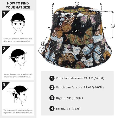 DOCILA Bucket Hat for Women Animal Print Reversible Fisherman Hats Packable All Seasons Sun Protection Caps in Saudi Arabia