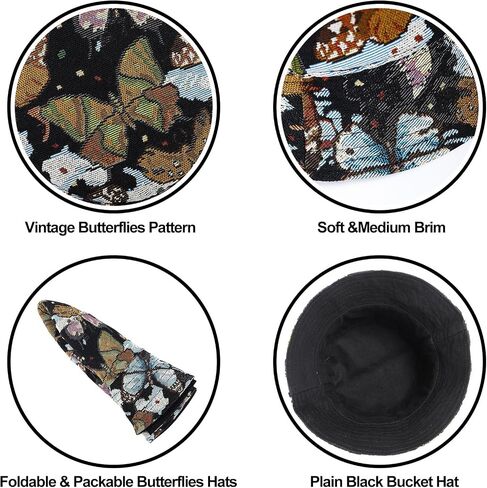 DOCILA Bucket Hat for Women Animal Print Reversible Fisherman Hats Packable All Seasons Sun Protection Caps in Saudi Arabia
