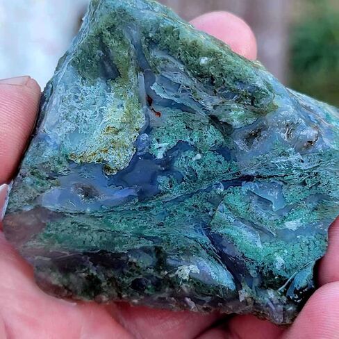 Natural Stones 1 Lbs Tumbling Rough Raw Materials for Cabbing Tumbling Trimming Crystals Reiki Healing Lapidary (Tree Agate, Green Forest) in Saudi Arabia