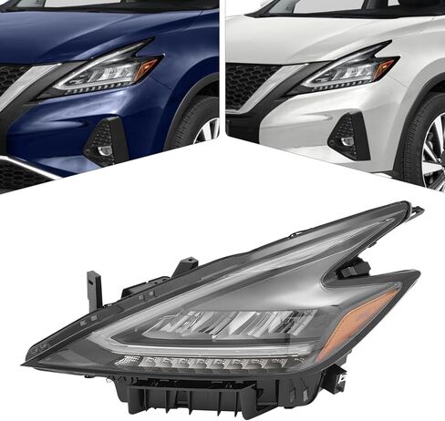 Loyalheartdy لعام 2022 2023NISSAN MURANO مجموعة المصباح الأمامي [الأسود] ، السائق اليسار والراكب الأيمن الأيمن الأيمن الأيمن مع المصابيح ، 260609UF0E 260109UF0E in Kuwait