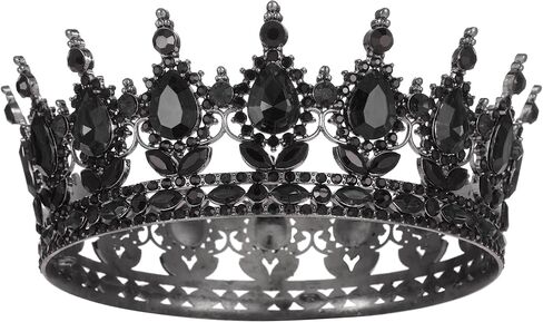 Kamirola -Full Round Queen Crowns Rhinestone Wedding Crowns and Tiaras for Women Costume Party Hair Accessories Princess Birthday Crowns Crystal Bridal Crowns for Prom Birthday Costume Party TR 71 in Kuwait