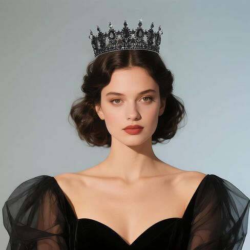 Kamirola -Full Round Queen Crowns Rhinestone Wedding Crowns and Tiaras for Women Costume Party Hair Accessories Princess Birthday Crowns Crystal Bridal Crowns for Prom Birthday Costume Party TR 71 in Kuwait