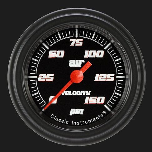 VS118BBLF Velocity Black 2 1/8" Air Pressure Gauge in Saudi Arabia