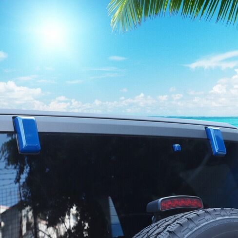 3pcs Rear Upper Side Blue Window Trim Cover Door Glass Hinge Tailgate for Ford for Bronco 2021-2023 177-0026 in Saudi Arabia