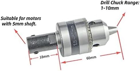 CHANCS Spanner Drill Chuck Threaded 1.5-10MM 3/8-24UNF Handheld Hand Drill 5MM Bore Fine Thread Connecting Rod SetElectric Drill Chuck Adapter DIY Drill Electric Chuck in Saudi Arabia