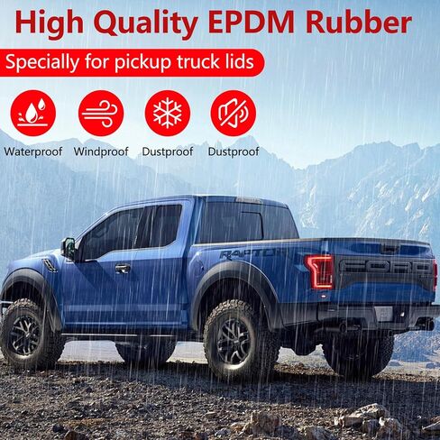 Truck Tonneau Cover Seal with Triple Bulb Design for Pickup Trucks, RVs, Tool Boxes - Waterproof Camper Shell Seal Kit, Car Weatherstripping for Noise and Dust Protection (8M/26.2FT) in Saudi Arabia